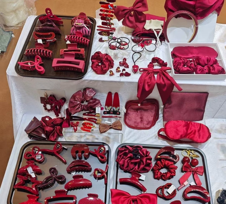 Custom design and production of all types of hair accessories in the same color family