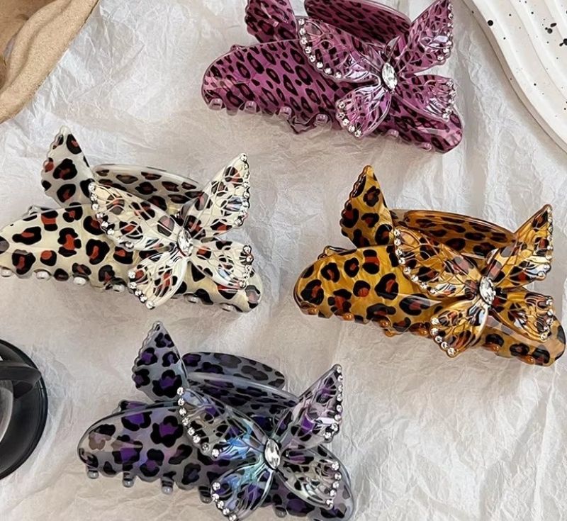 Premium Acetate Hair Clips Customizable Animal Themed Butterfly Hair Clips